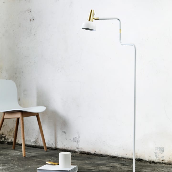 Ray floor lamp, White, nickel details CO Bankeryd