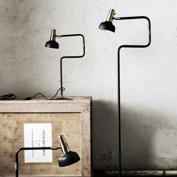 Ray table lamp, black-brass CO Bankeryd