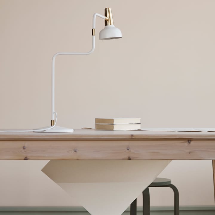 Ray table lamp, White, nickel details CO Bankeryd