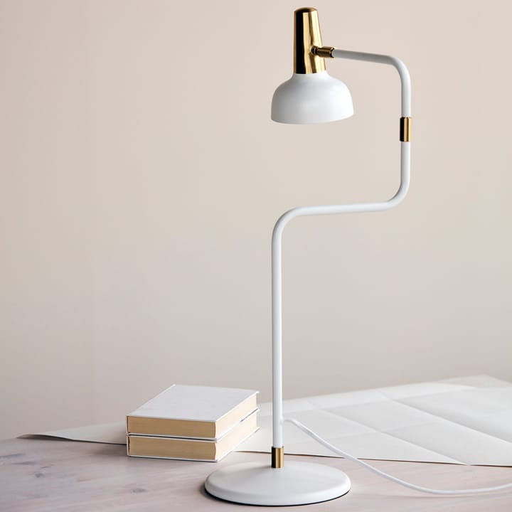 Ray table lamp, White, nickel details CO Bankeryd