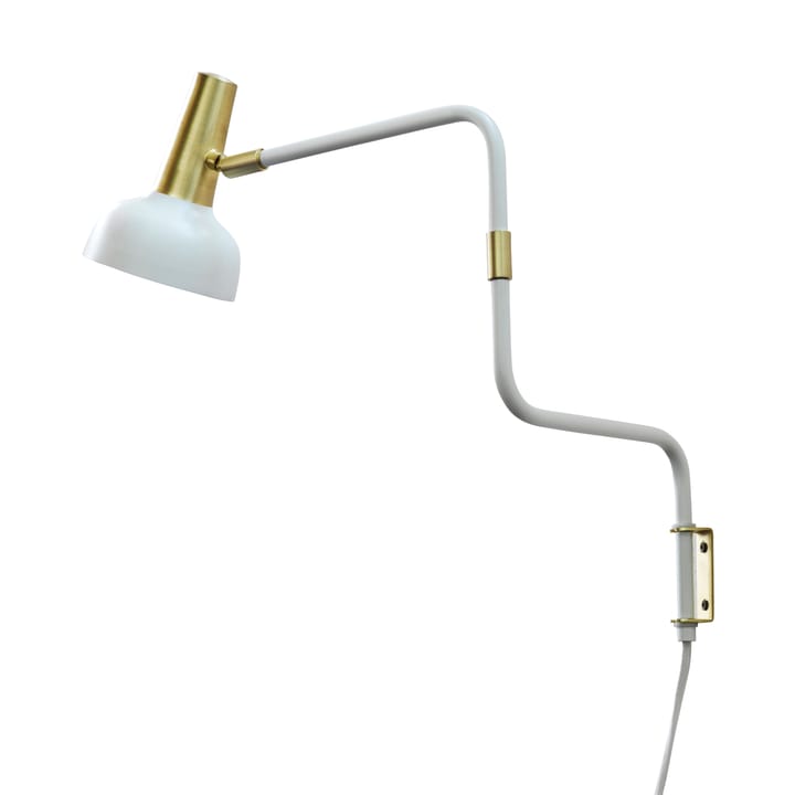 Ray wall lamp, white-brass CO Bankeryd
