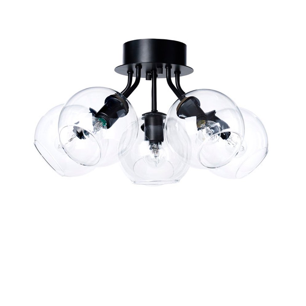 CO Bankeryd Tage ceiling lamp black-clear glass