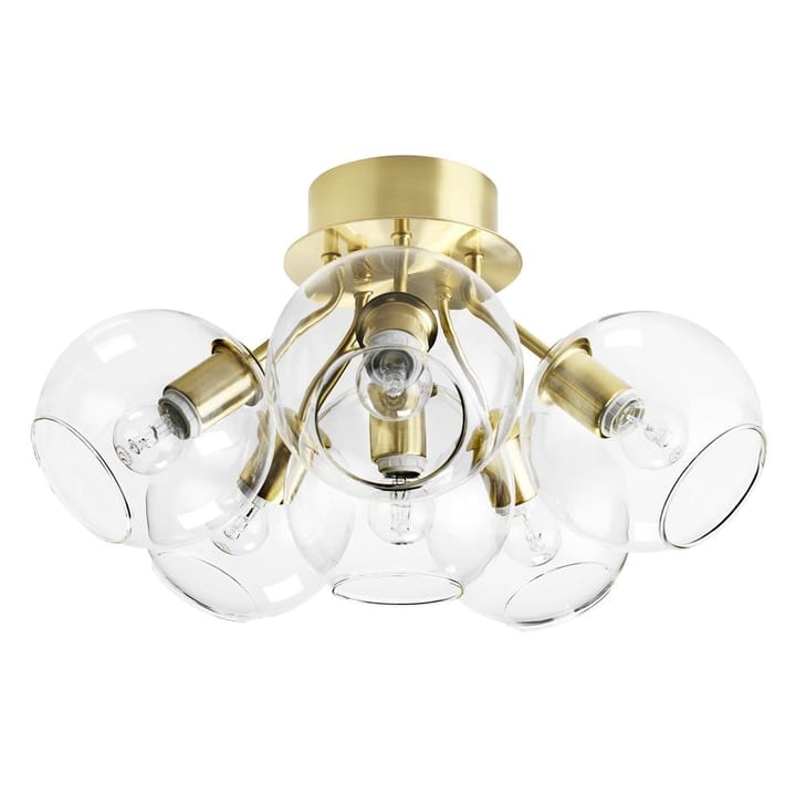 Tage ceiling lamp, brass-clear glass CO Bankeryd
