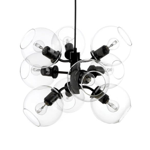 Tage pendant, black- clear glass CO Bankeryd