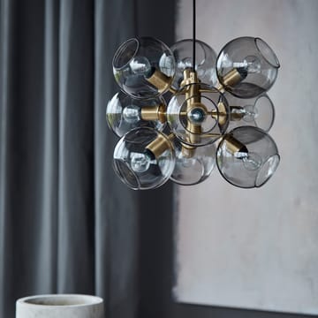 Tage pendant - brass-smoke coloured glass - CO Bankeryd