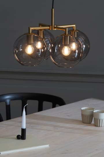 Ture pendant lamp 30 cm - brass-smoke coloured glass - CO Bankeryd