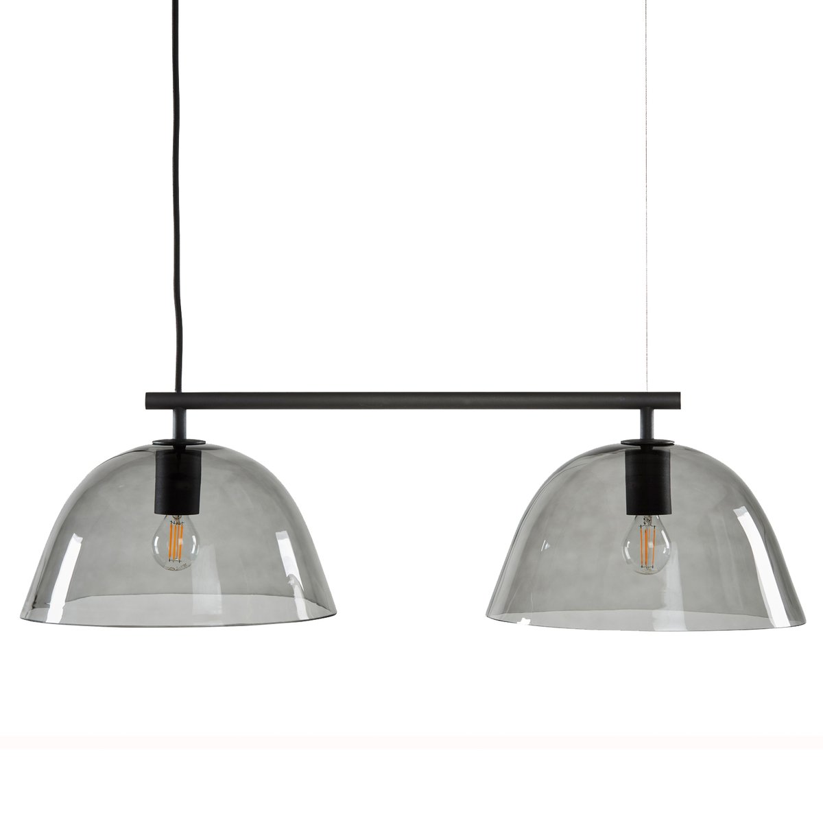 CO Bankeryd Wendo 70 ceiling lamp smoke-coloured glass black