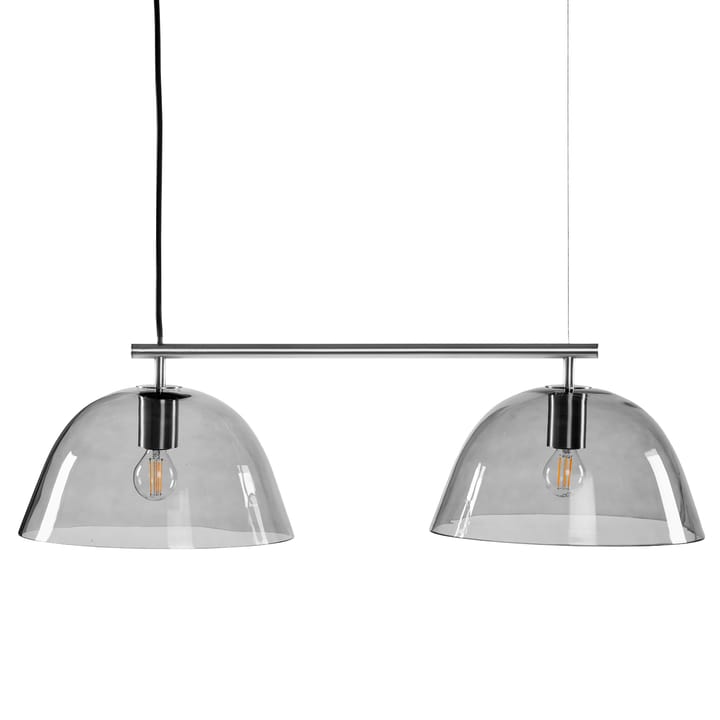 Wendo 70 ceiling lamp smoke-coloured glass, nickel CO Bankeryd