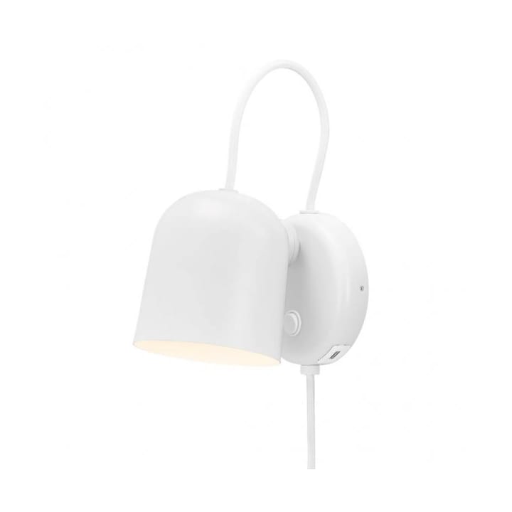 Angle Wall Lamp with USB 19.1 cm - White - Design For The People