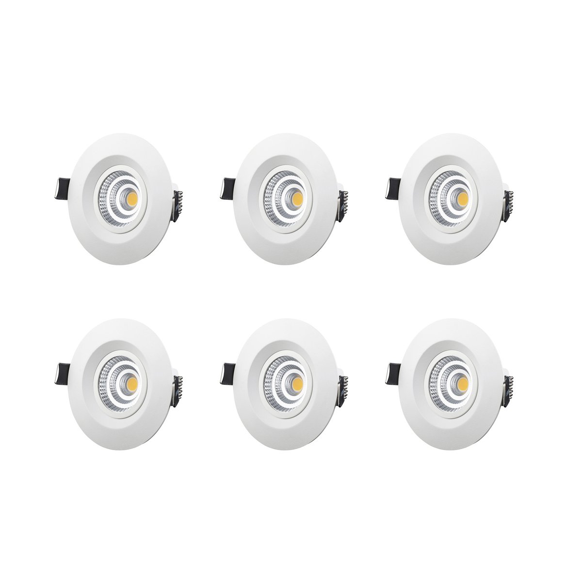 Designlight Designlight Downlight festes 6er-Pack Weiß