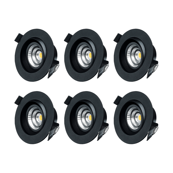 Designlight downlight tilt 6-pack - Black - Designlight