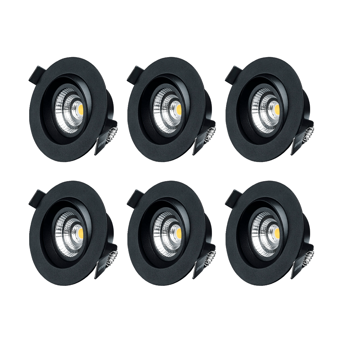 Designlight Designlight downlight tilt 6-pack Black