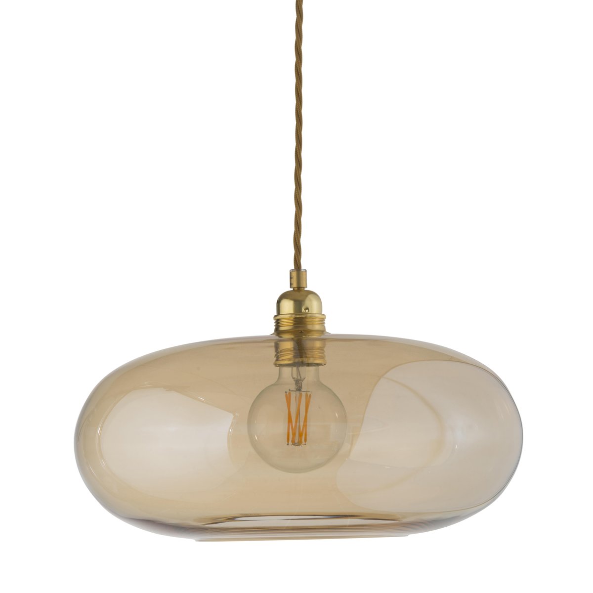 EBB & FLOW Horizon ceiling lamp Ø 36 cm golden smoke