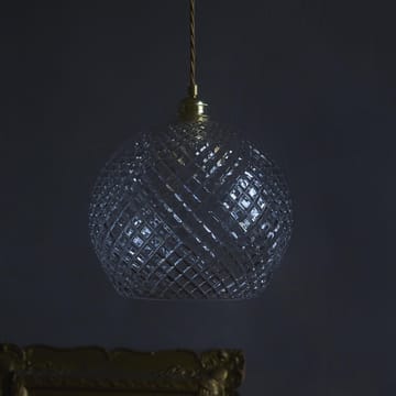 Rowan ceiling lamp Crystal Ø 22 cm - small + gold-coloured cord - EBB & FLOW