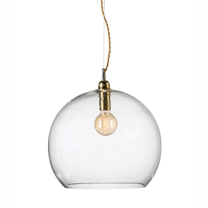 Rowan pendant lamp Ø 39 cm, clear, gold cord EBB & FLOW