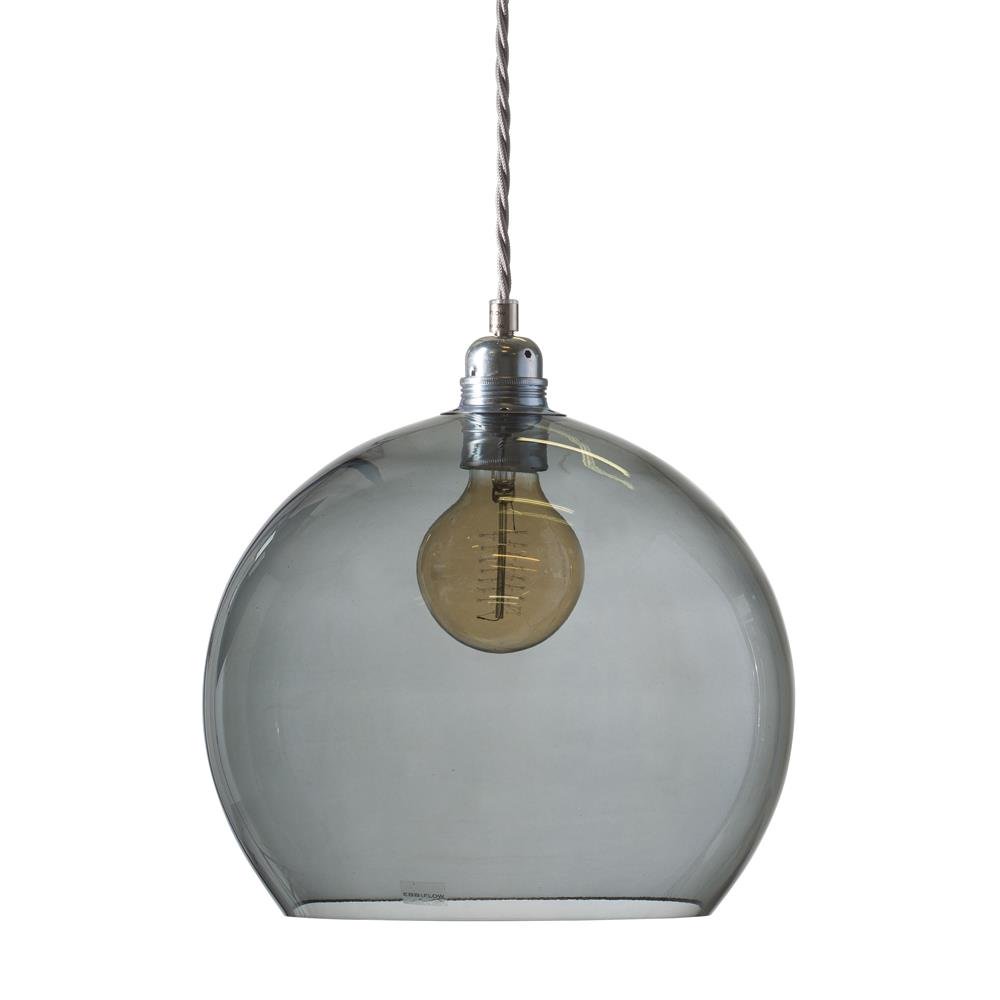 EBB & FLOW Rowan pendant lamp L, Ø 28 cm smokey grey