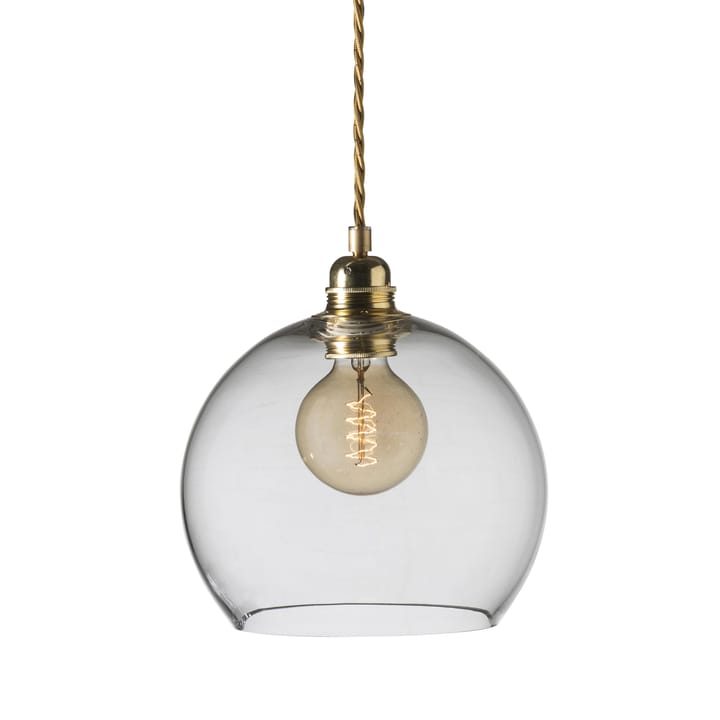 Rowan pendant lamp M, Ø 22 cm - clear, gold cord - EBB & FLOW