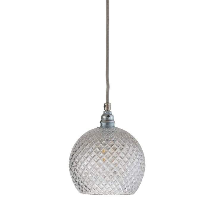 Rowan Pendelleuchte Chrystal Ø 15,5cm - Klein kariert - Kabel in Silber-Look - EBB & FLOW