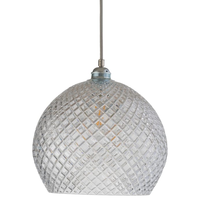 Rowan Pendelleuchte Chrystal Ø 28cm - Klein kariert - Kabel in Silber-Look - EBB & FLOW