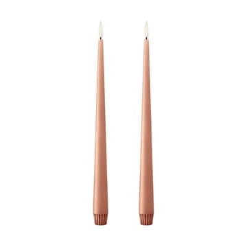 ester & erik taper candle LED 30 cm 2-pack - 20 Rosy caramel - ester & erik