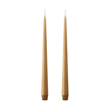 ester & erik taper candle LED 30 cm 2-pack - 27 Almond butter - ester & erik