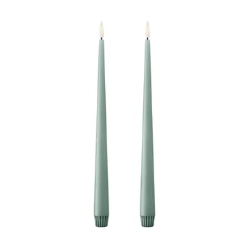 ester & erik taper candle LED 30 cm 2-pack - 67 Jade stone - ester & erik