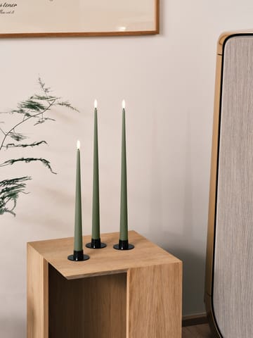 ester & erik taper candle LED 40 cm 2-pack - 70 Green Soil - ester & erik