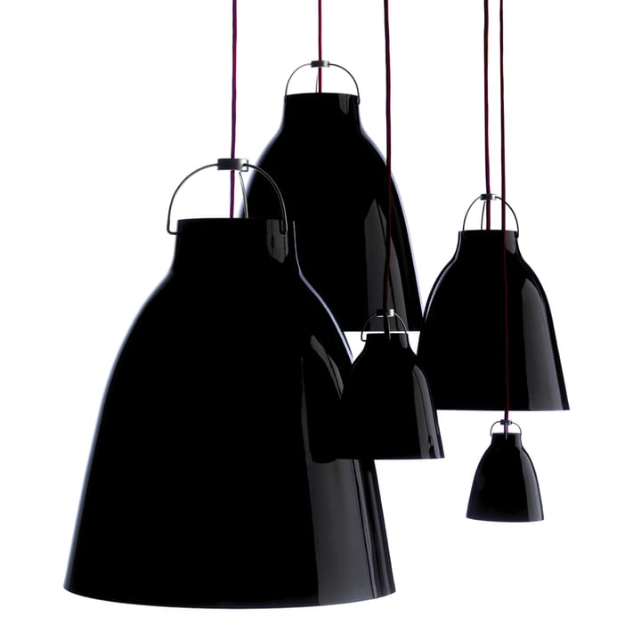 Caravaggio 1 Pendant, Black-black textile cord Fritz Hansen