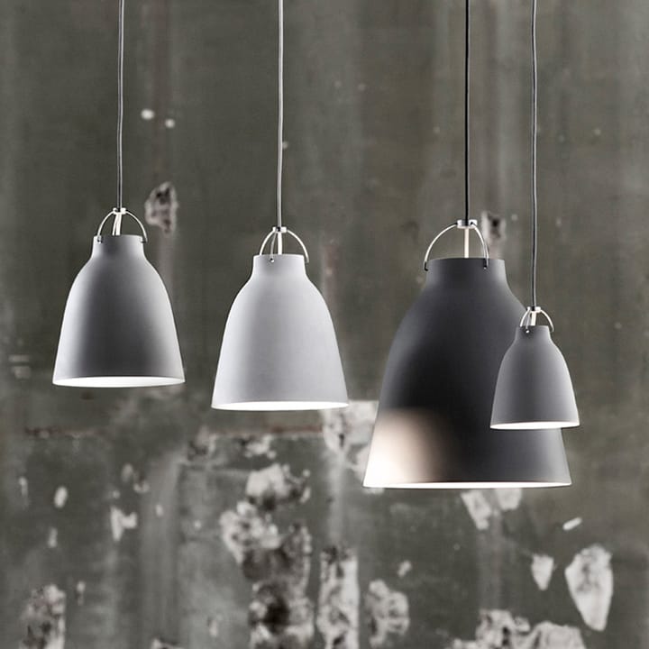 Caravaggio 1 Pendant, White smooth-grey textile cord Fritz Hansen