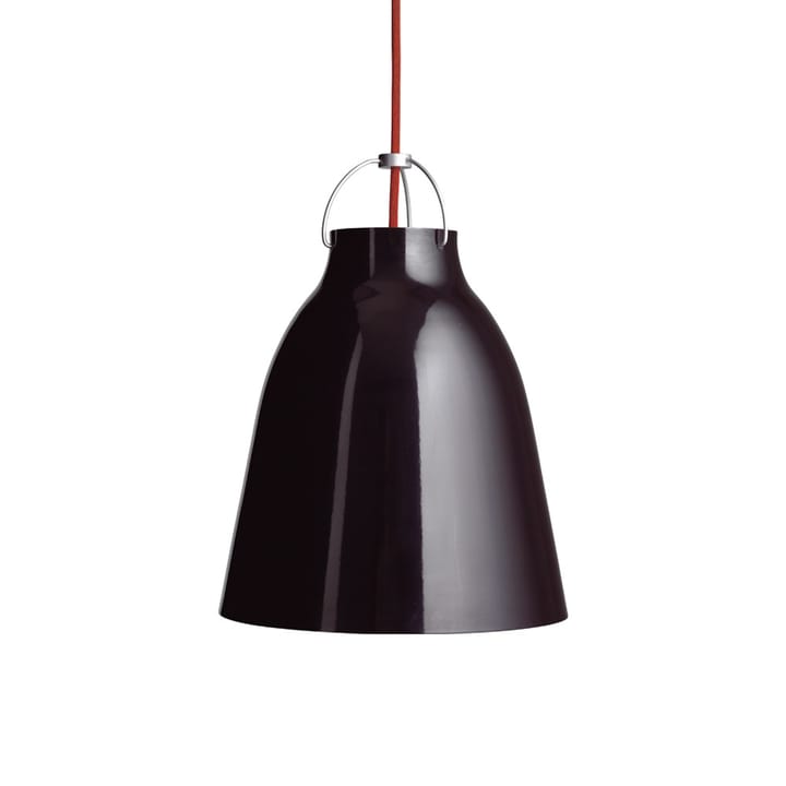 Caravaggio 2 pendant, Black smooth-red textile cord Fritz Hansen