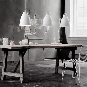 Caravaggio 2 pendant - White smooth-grey textile cord - Fritz Hansen