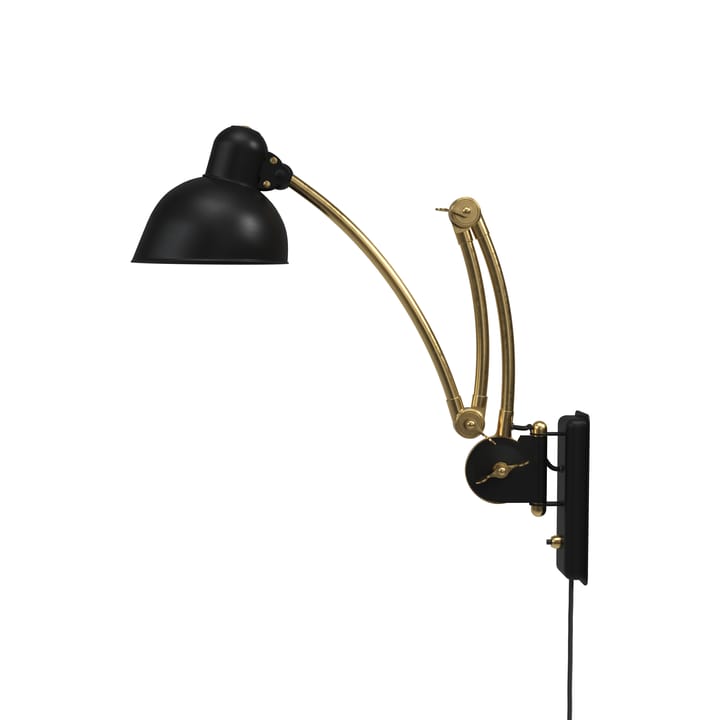 Kaiser Idell 6559-W vägglampa, Matt black-brass Fritz Hansen