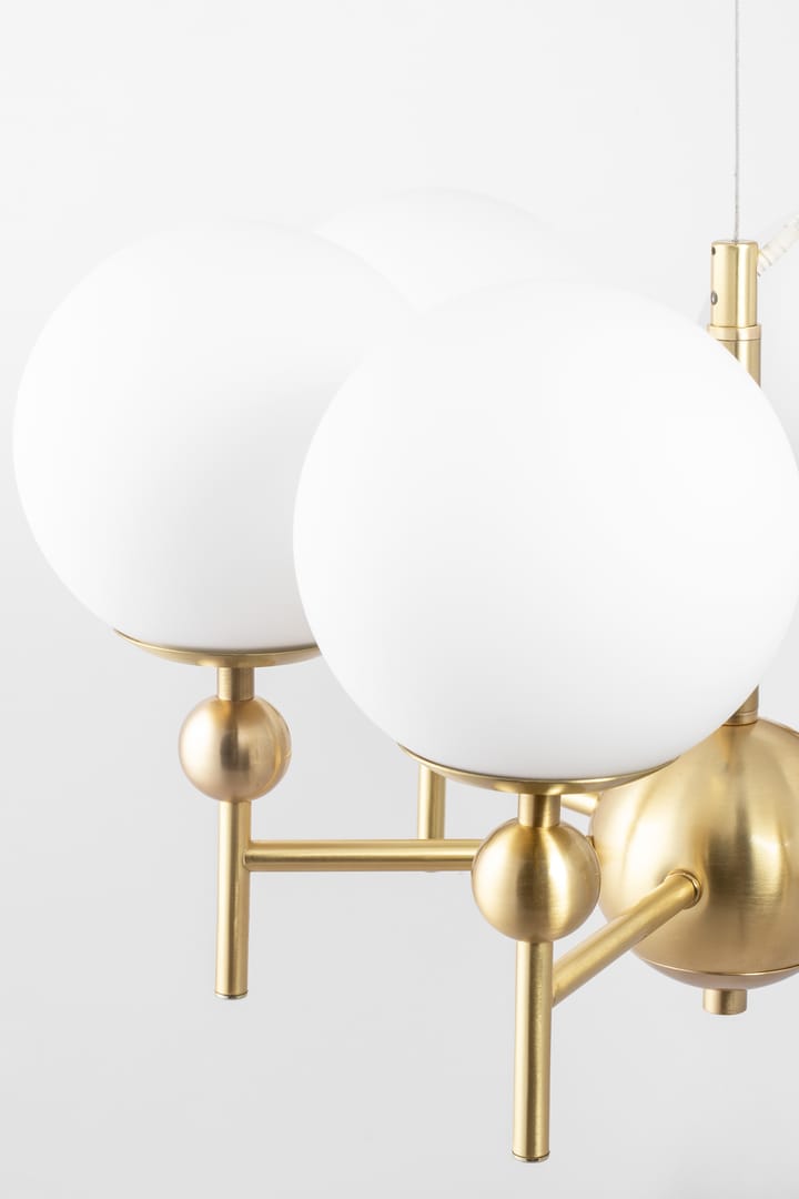 Astrid pendant lamp Ø50 cm, Brushed brass-white Globen Lighting
