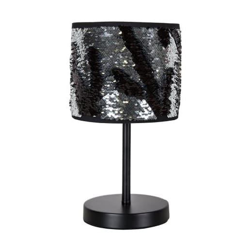 Bling Pailletten Tischleuchte 34 cm - Schwarz - Globen Lighting