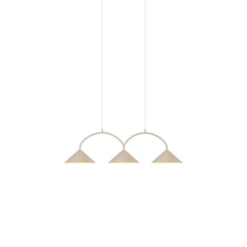 Curve pendant lamp 3 - Beige - Globen Lighting