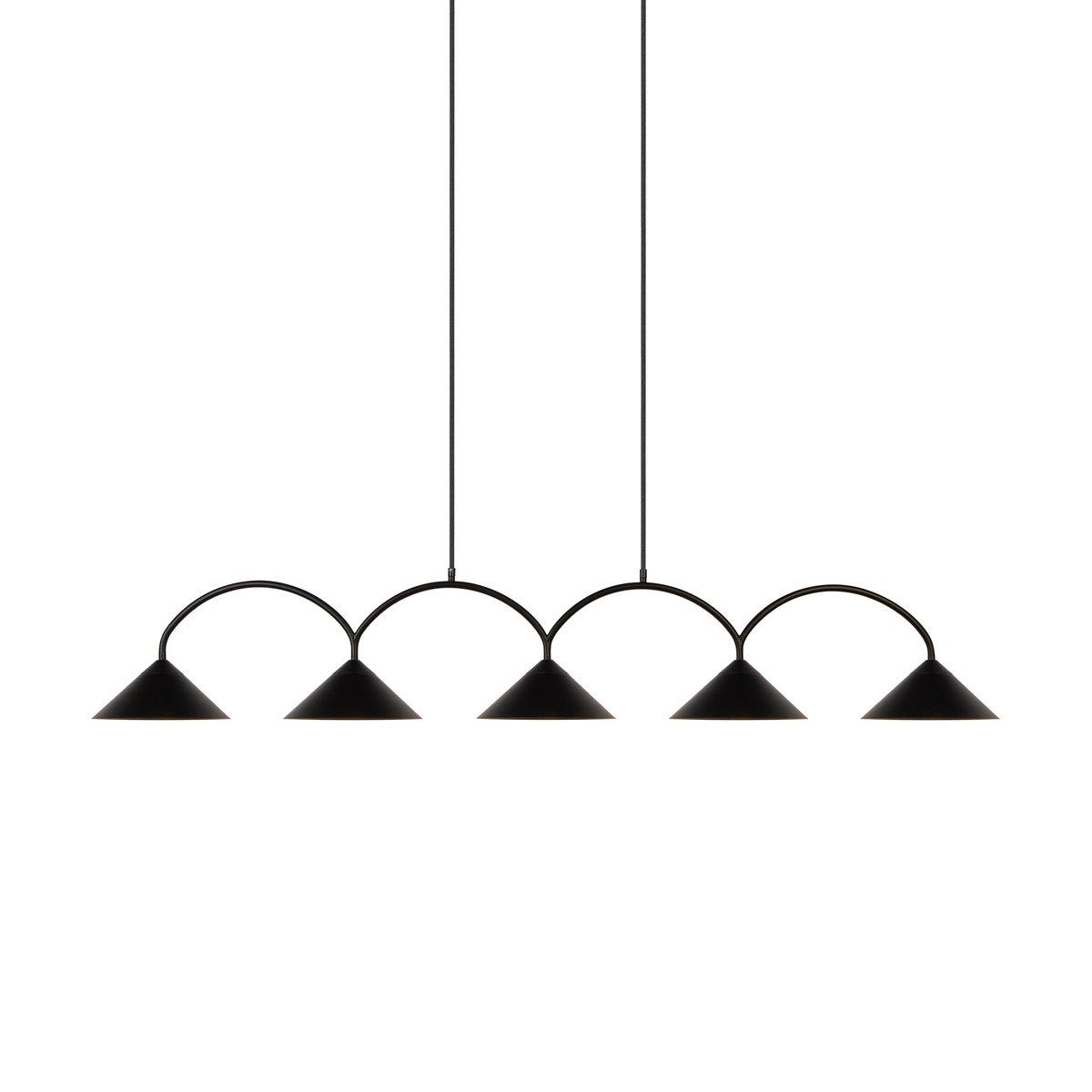 Globen Lighting Curve Pendelleuchte 5 Schwarz