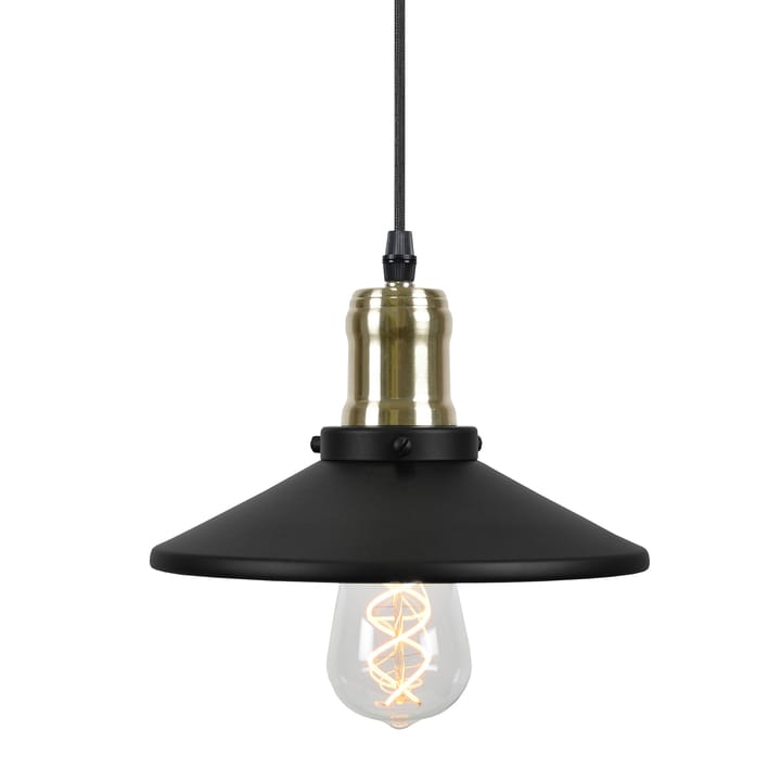 Disc pendant lamp mini, Matte black-brushed brass Globen Lighting