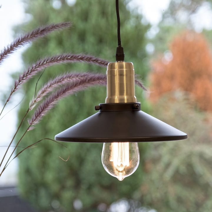 Disc pendant lamp mini, Matte black-brushed brass Globen Lighting