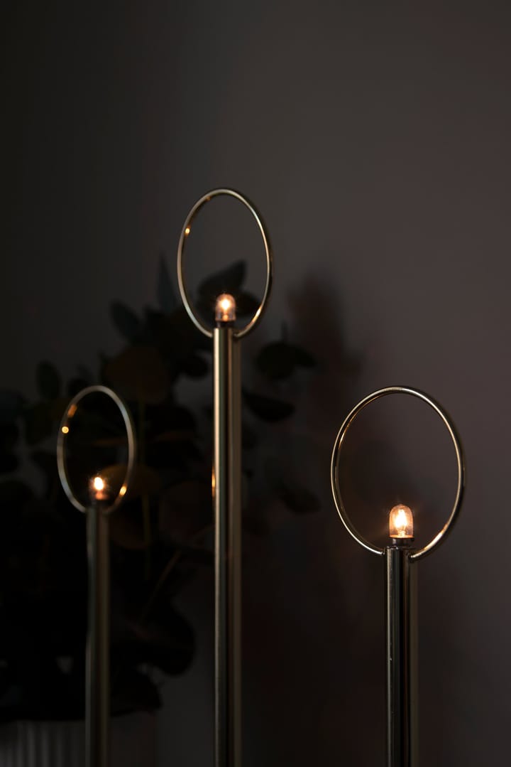 Natale 3 Advent candle holder, Brass Globen Lighting