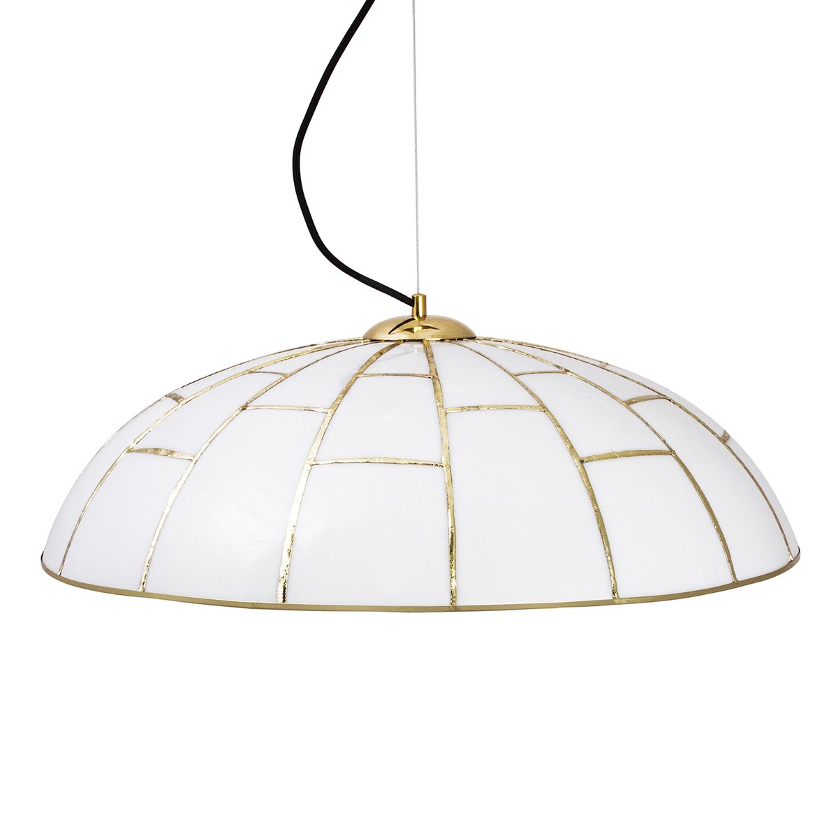 Globen Lighting Ombrello pendant lamp Ø60 cm white glass Brass