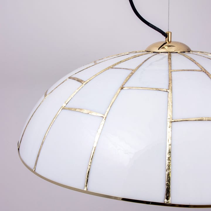 Ombrello pendant lamp Ø60 cm white glass, Brass Globen Lighting