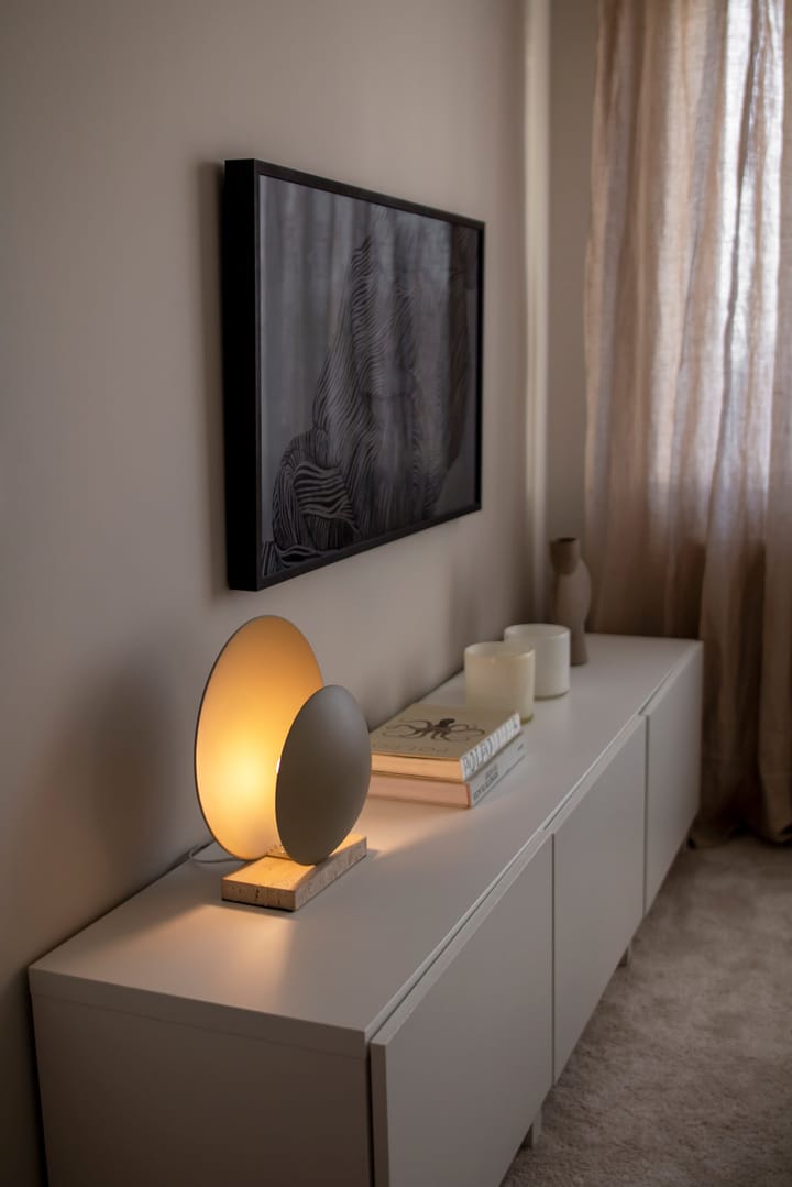 Orbit table lamp, Beige-Travertinee Globen Lighting