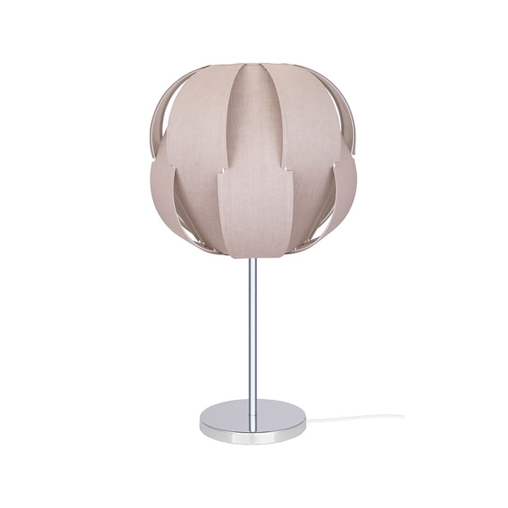 Pavot 25 bordslampa, beige, kromstativ Globen Lighting