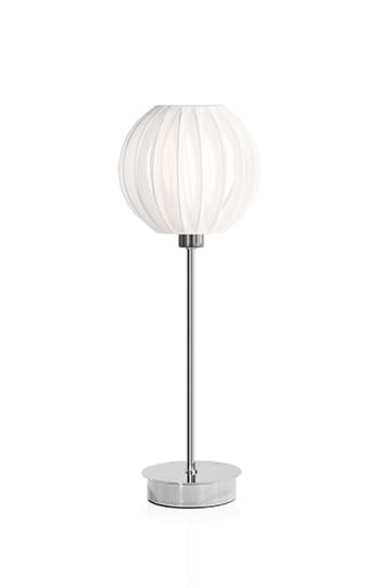 Plastic band table lamp, White-chrome Globen Lighting