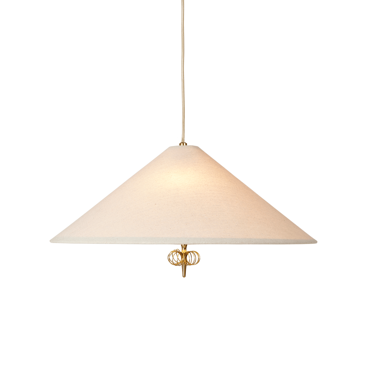 GUBI 1967 ceiling lamp Canvas-brass