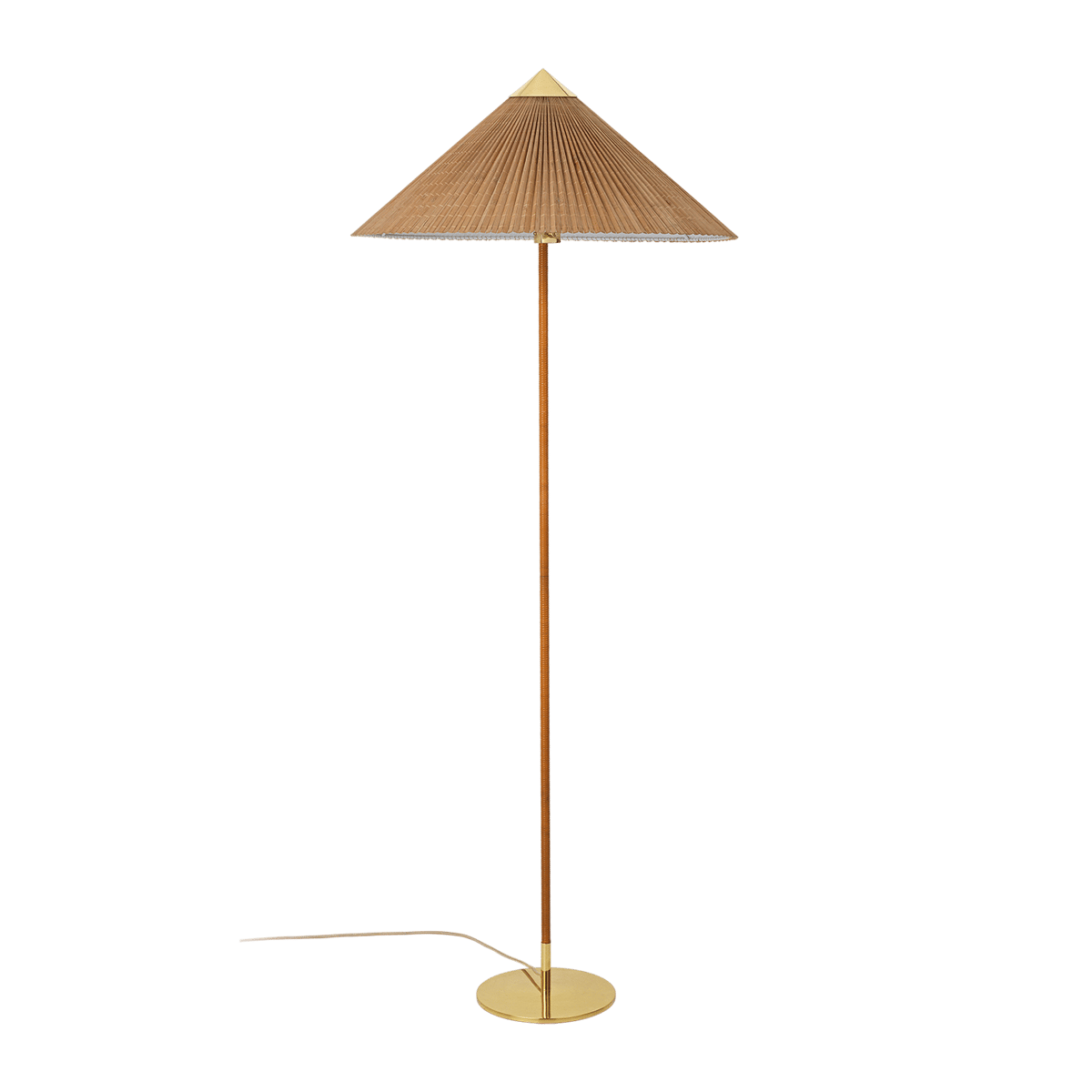 GUBI 9602 floor lamp Bambu-brass