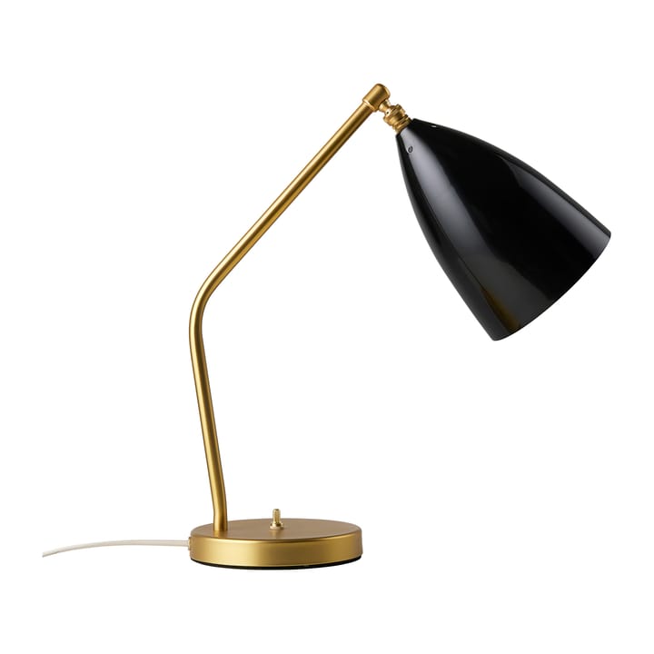 Gräshoppa bordslampa blank, Black-brass GUBI