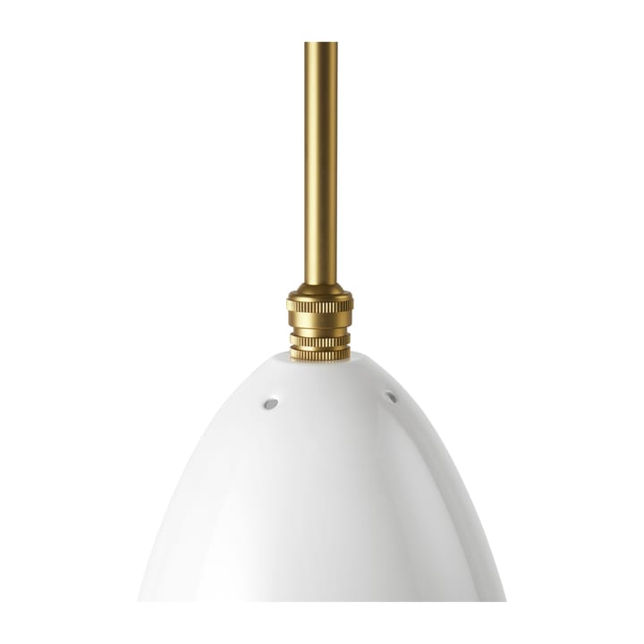 Gräshoppa ceiling lamp glossy, Alabaster white-brass GUBI
