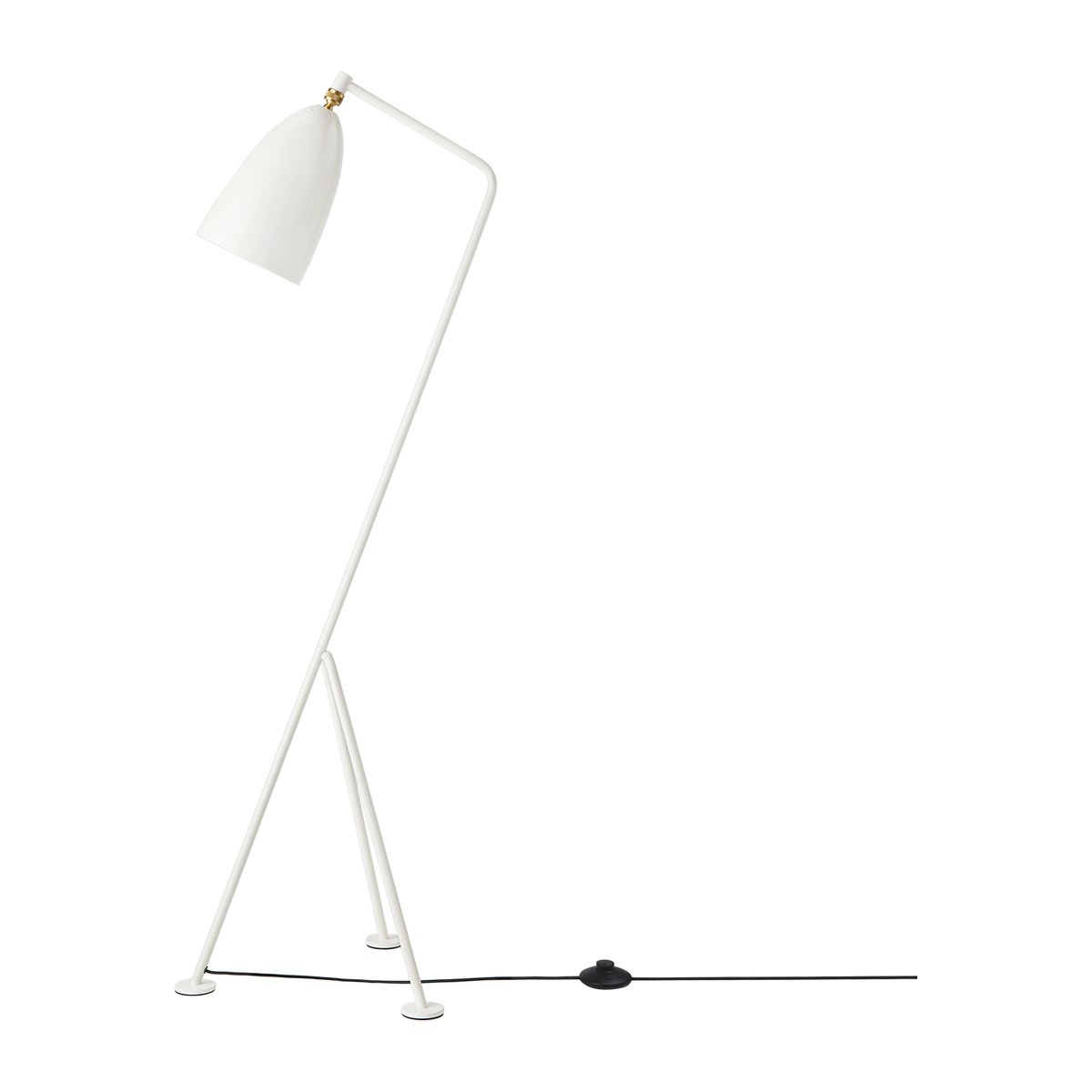 GUBI Gräshoppa floor lamp glossy Alabaster white