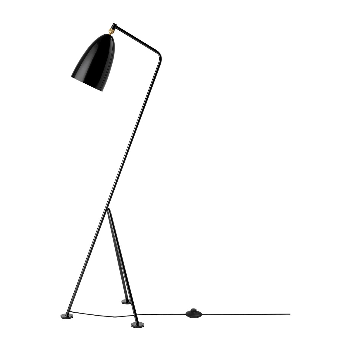 GUBI Gräshoppa floor lamp glossy Black